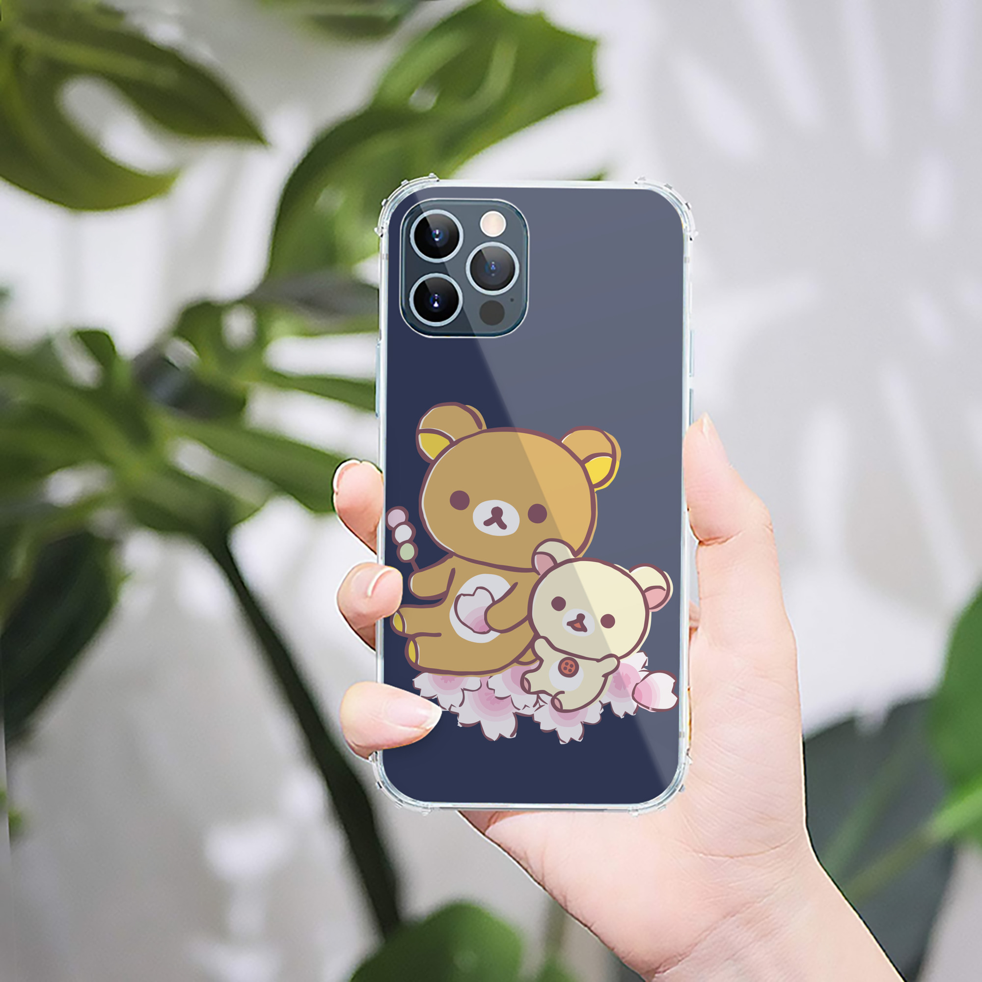 （画像用） リラックマ リラックマ キイロイトリ Rilakkuma Korilakkuma Kiiroitori 【iPhone 12シリーズ対応】透明スマホケース（クリアソフトケース）